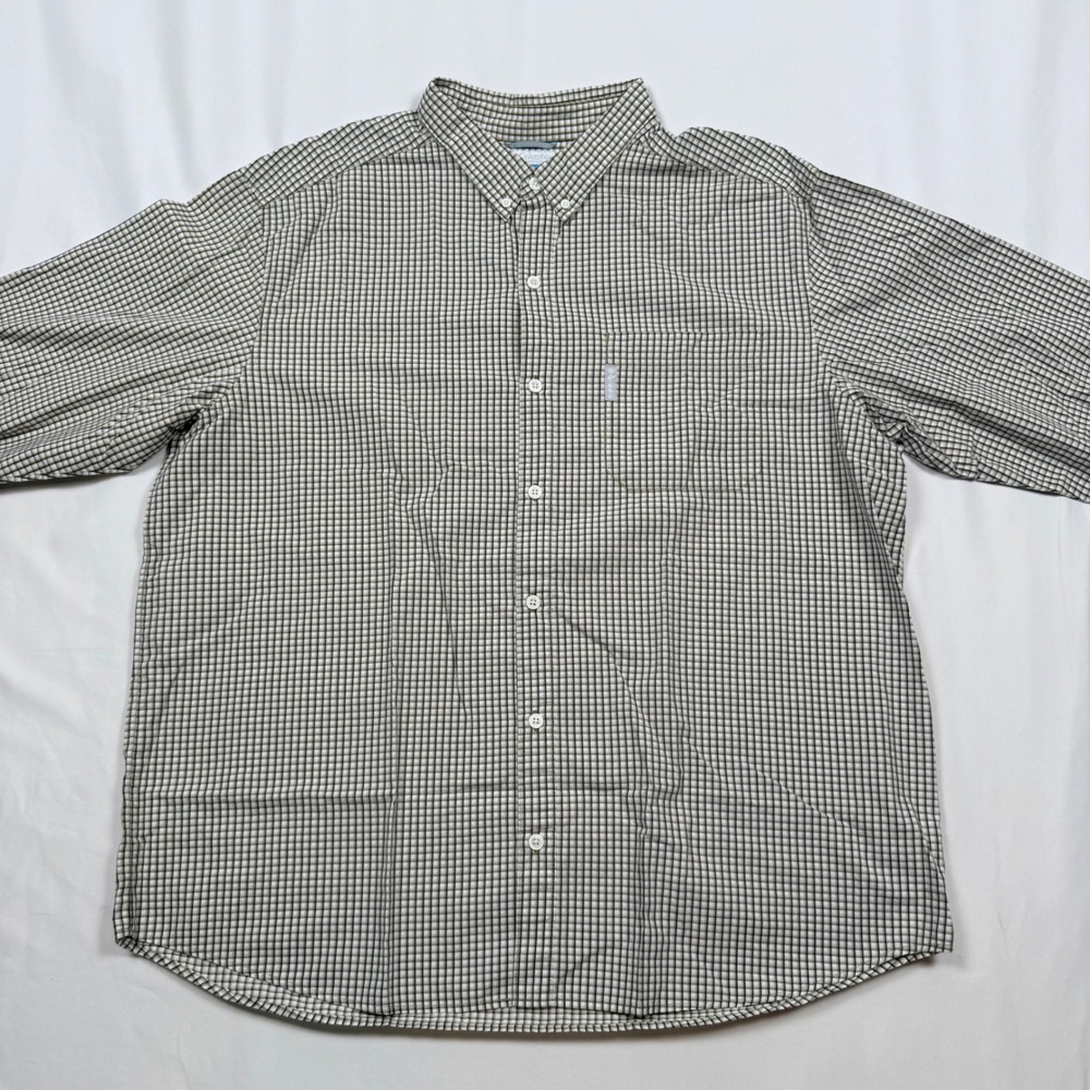 Columbia Sportswear Mens Button Down Shirt 2X Plaid Checkered Short Sleeve